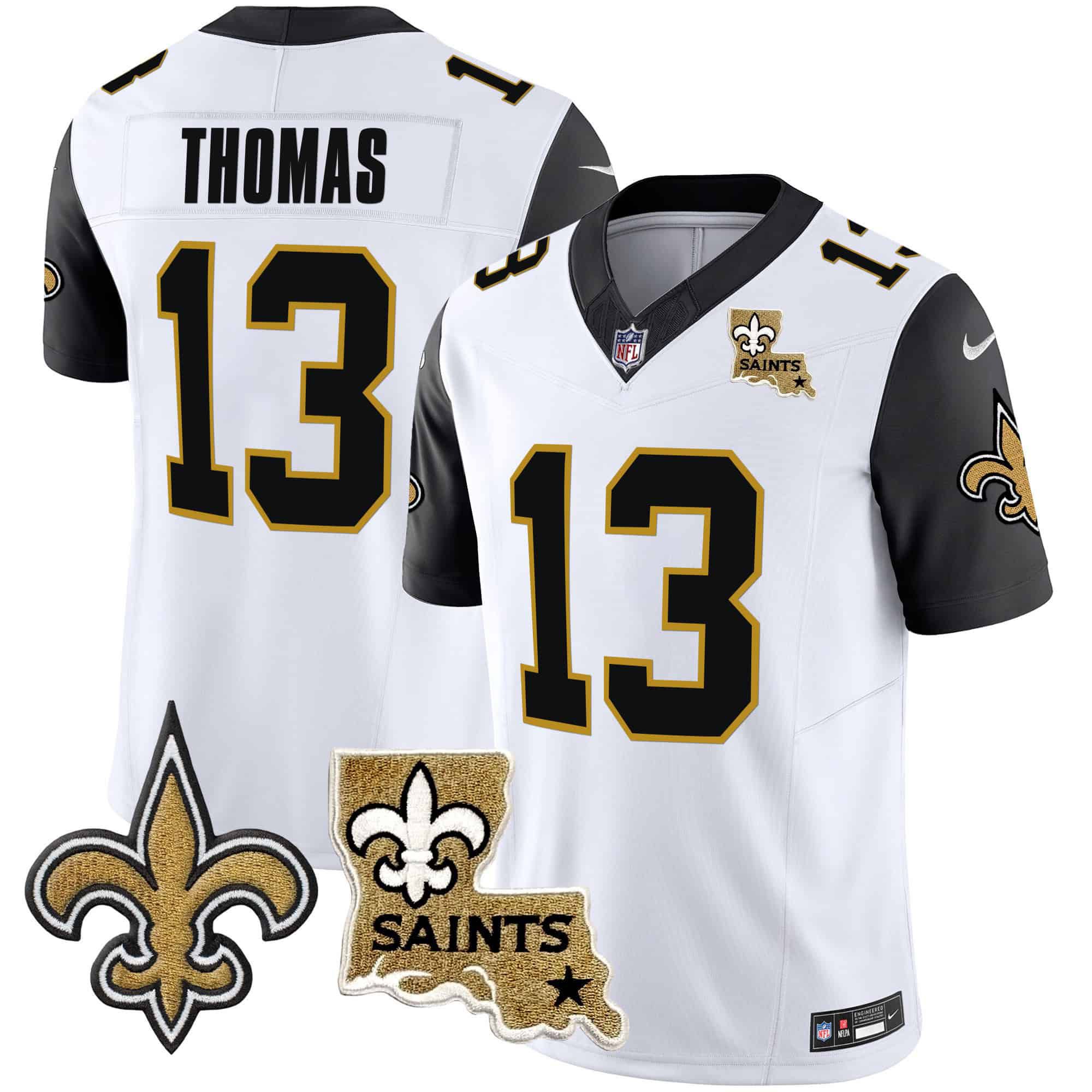 Men New Orleans Saints #13 Thomas White 2024 Nike Vapor Limited NFL Jersey style 2